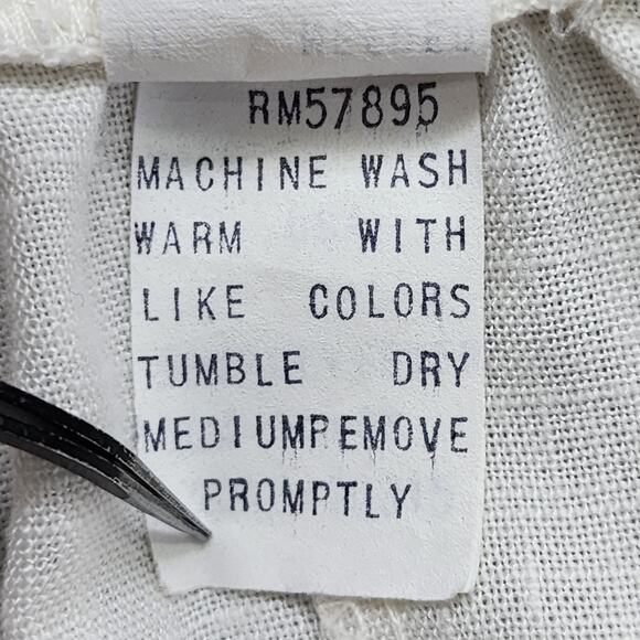 Vintage Item Eyes Skirt Womens M Ivory Cream Pleated Pencil Side Button Office - Picture 9 of 13